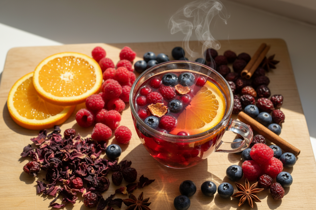 Ist Früchtetee gesund? Kalorien, Zucker, Säure und die ehrliche Bilanz